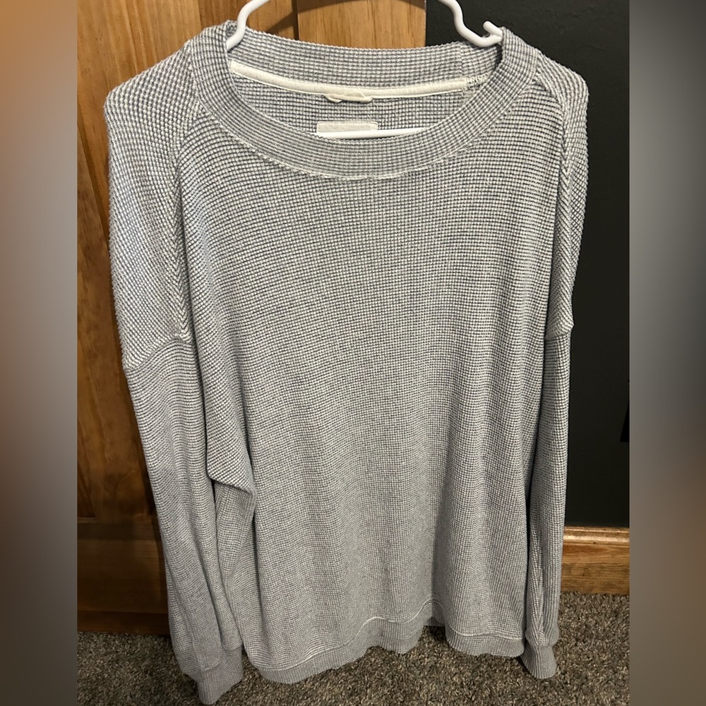 Aerie Light Gray Women's Crew Neck Sweater